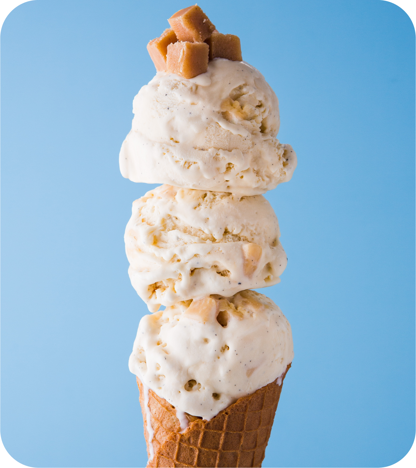 Vanilla Bean With Homemade Caramel Fudge