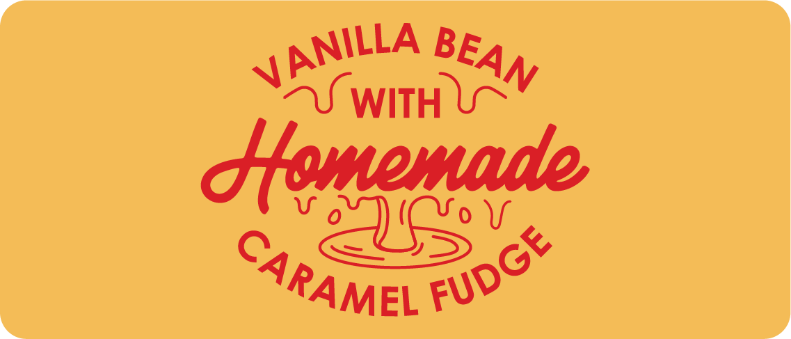 Vanilla Bean With Homemade Caramel Fudge