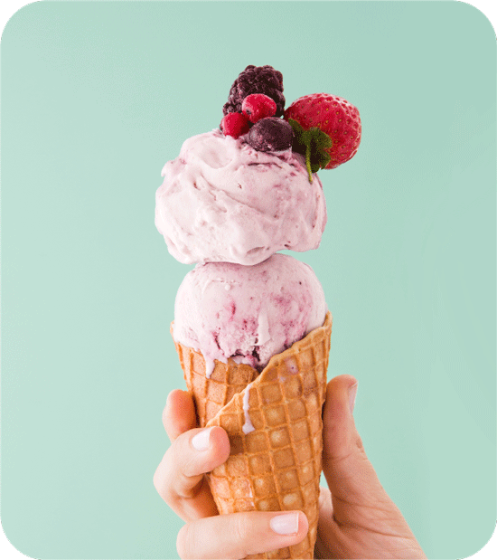 No Sugar Added Berries  & Cream